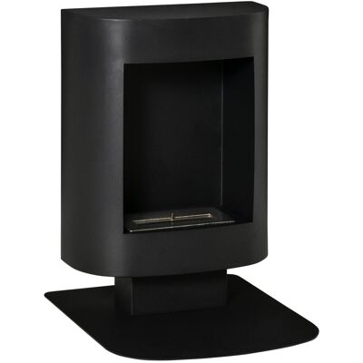 Homcom Cheminée bioéthanol sur pied brûleur 1,5 l acier noir Noir 47x65x53cm - Publicité Homcom Cheminée bioéthanol sur pied brûleur 1,5 l acier noir Noir 47x65x53cm - Publicité