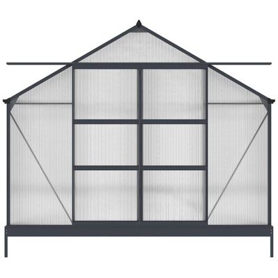 vente-unique.com Serre autoportée polycarbonate gris anthracite Gris 303x157x543cm - Publicité vente-unique.com Serre autoportée polycarbonate gris anthracite Gris 303x157x543cm - Publicité