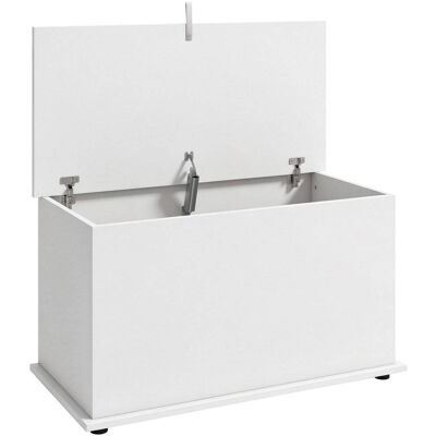 Homcom Coffre rangement couvercle rabattable panneaux de particules blanc Blanc 80x45x40cm - Publicité Homcom Coffre rangement couvercle rabattable panneaux de particules blanc Blanc 80x45x40cm - Publicité