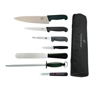 Victorinox Lot de couteaux avec couteau de chef et étui en inox noir Noir 0x0cm