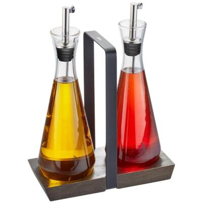 GEFU Set de bouteilles à huile en verre noir Noir 0x23x8cm - Publicité GEFU Set de bouteilles à huile en verre noir Noir 0x23x8cm - Publicité