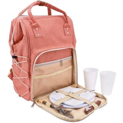 Les jardins de la comtesse Sac à dos pique-nique rose - 2 personnes Rose 23x39x31cm - Publicité Les jardins de la comtesse Sac à dos pique-nique rose - 2 personnes Rose 23x39x31cm - Publicité
