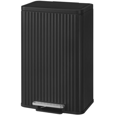 SONGMICS Poubelle de cuisine en acier à pédale 50 l 40.3 x 33.6 x 62.5 cm noir Noir 40x63x34cm - Publicité SONGMICS Poubelle de cuisine en acier à pédale 50 l 40.3 x 33.6 x 62.5 cm noir Noir 40x63x34cm - Publicité