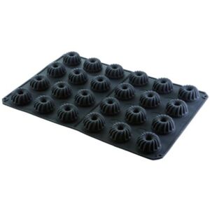 Pujadas Moule silicone 60 x 40 cm pour 24 mini kougelhopfs Noir 60x4x40cm