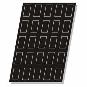 Pujadas Moule 16 minis cakes ondulés en silicone noir 110x60 cm Noir 110x3x60cm