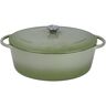 Menastyl Cocotte ovale 9L en fonte émaillée verte Vert 44x14x27cm