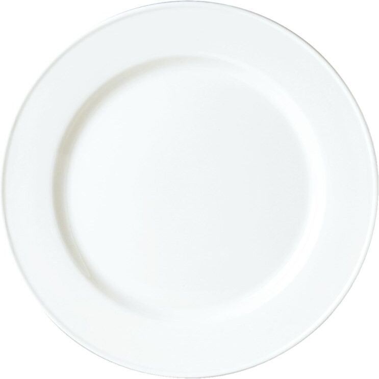 materiel chr pro Lot de 24 assiettes rondes en porcelaine blanche D 23 cm Blanc 0x0cm