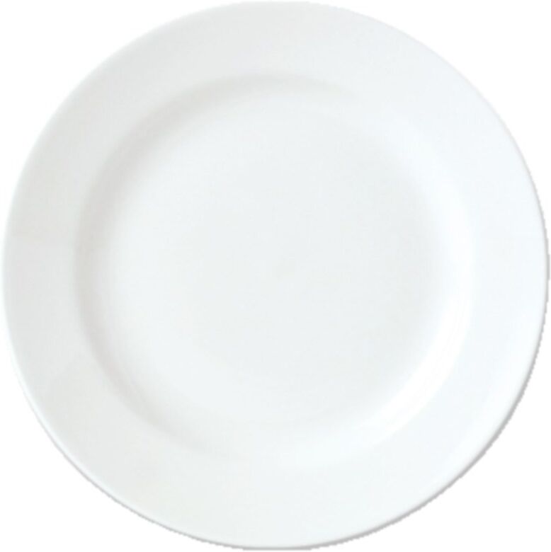 materiel chr pro Lot de 12 assiettes rondes en porcelaine blanche D 30 cm Blanc 0x0cm