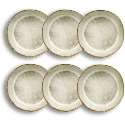 OGO Living Lot de 6 assiettes coupes en grès gris 15,5cm Gris 16x5x16cm - Publicité OGO Living Lot de 6 assiettes coupes en grès gris 15,5cm Gris 16x5x16cm - Publicité