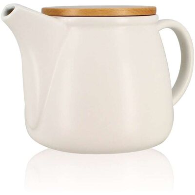 Théière Mona en Porcelaine - 1L, Couvercle en bois de hêtre, Couleurs Variées - Publicité Théière Mona en Porcelaine - 1L, Couvercle en bois de hêtre, Couleurs Variées - Publicité