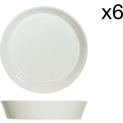 Cosy & Trendy Lot de 6 Assiettes creuses en Porcelaine, blanc, D21 cm Blanc 21x4x21cm - Publicité Cosy & Trendy Lot de 6 Assiettes creuses en Porcelaine, blanc, D21 cm Blanc 21x4x21cm - Publicité
