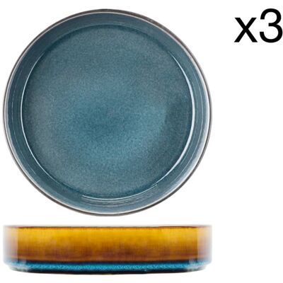 Cosy & Trendy Lot de 3 Assiettes creuses en Porcelaine, bleu, D19,5 cm Bleu 20x5x19cm - Publicité Cosy & Trendy Lot de 3 Assiettes creuses en Porcelaine, bleu, D19,5 cm Bleu 20x5x19cm - Publicité