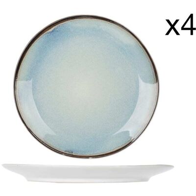 Cosy & Trendy Lot de 4 Assiettes plates en Grès, bleu, D28 cm Bleu 28x3x28cm - Publicité Cosy & Trendy Lot de 4 Assiettes plates en Grès, bleu, D28 cm Bleu 28x3x28cm - Publicité