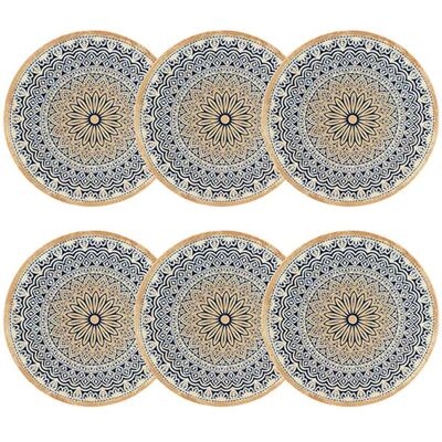 Novastyl Lot de 6 assiettes plates en porcelaine 27cm Multicolore 27x3x27cm - Publicité Novastyl Lot de 6 assiettes plates en porcelaine 27cm Multicolore 27x3x27cm - Publicité