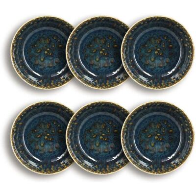 OGO Living Lot de 6 coupelles en porcelaine 16cm Bleu 16x6x16cm - Publicité OGO Living Lot de 6 coupelles en porcelaine 16cm Bleu 16x6x16cm - Publicité