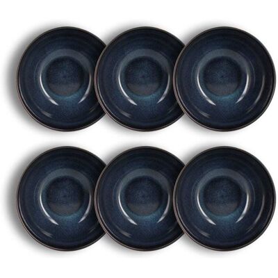 OGO Living Lot de 6 bols en grès bleu 840ml Bleu 15x9x15cm - Publicité OGO Living Lot de 6 bols en grès bleu 840ml Bleu 15x9x15cm - Publicité