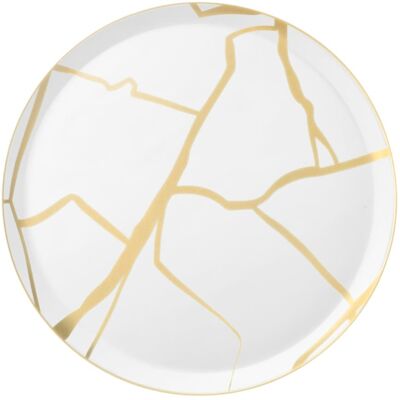 Medard de Noblat Assiette à dessert en porcelaine or Doré 0x0cm - Publicité Medard de Noblat Assiette à dessert en porcelaine or Doré 0x0cm - Publicité