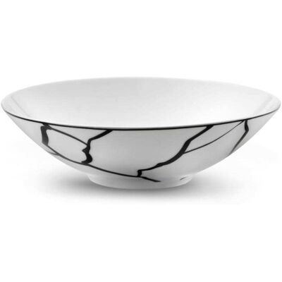 Medard de Noblat Assiette salade et pâtes en porcelaine noir Blanc 0x0cm - Publicité Medard de Noblat Assiette salade et pâtes en porcelaine noir Blanc 0x0cm - Publicité