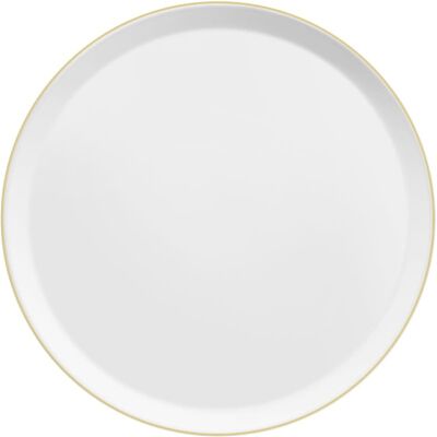 Medard de Noblat Assiette plate en porcelaine or Blanc 0x0cm - Publicité Medard de Noblat Assiette plate en porcelaine or Blanc 0x0cm - Publicité