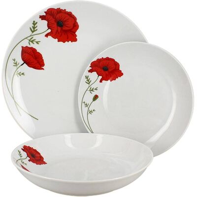 Novastyl Service de table 36 pièces en porcelaine blanche Blanc 27x3x27cm - Publicité Novastyl Service de table 36 pièces en porcelaine blanche Blanc 27x3x27cm - Publicité