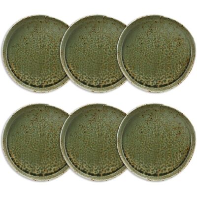 OGO Living Lot de 6 assiettes plates 23cm en porcelaine vert Vert 23x4x23cm - Publicité OGO Living Lot de 6 assiettes plates 23cm en porcelaine vert Vert 23x4x23cm - Publicité