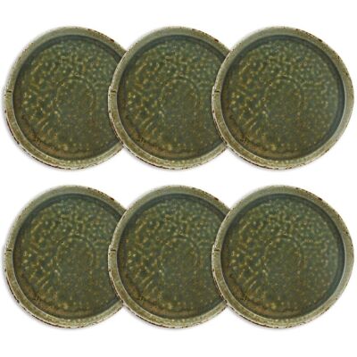 OGO Living Lot de 6 assiettes plates 27,5cm en porcelaine vert Vert 28x4x27cm - Publicité OGO Living Lot de 6 assiettes plates 27,5cm en porcelaine vert Vert 28x4x27cm - Publicité