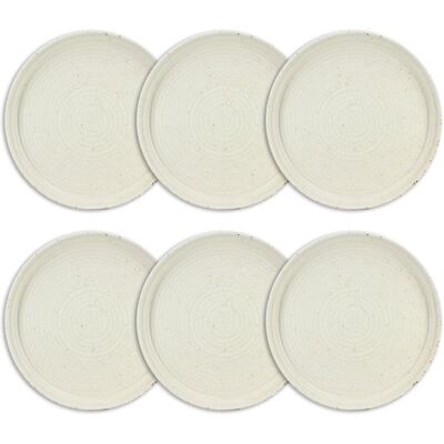 OGO Living Lot de 6 assiettes plates 27cm en porcelaine beige Beige 27x3x27cm - Publicité OGO Living Lot de 6 assiettes plates 27cm en porcelaine beige Beige 27x3x27cm - Publicité