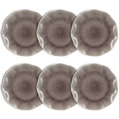 OGO Living Lot de 6 assiettes plates 26,5cm en grès émaillée parme Violet 27x3x27cm - Publicité OGO Living Lot de 6 assiettes plates 26,5cm en grès émaillée parme Violet 27x3x27cm - Publicité