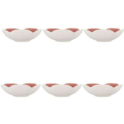 OGO Living Lot de 6 coupelles 16cm en grès rose Rose 16x5x16cm - Publicité OGO Living Lot de 6 coupelles 16cm en grès rose Rose 16x5x16cm - Publicité