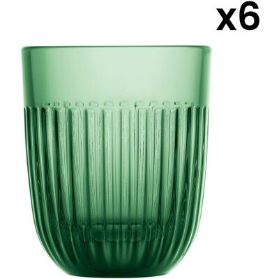 La Rochére Lot de 6 verres à eau en verre vert menthe Vert 8x10x8cm - Publicité La Rochére Lot de 6 verres à eau en verre vert menthe Vert 8x10x8cm - Publicité