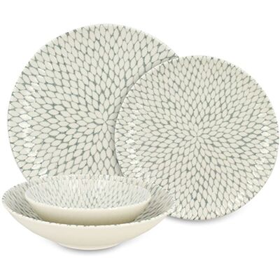Novastyl Service de table 48 pièces en porcelaine à motif Blanc 27x2x27cm - Publicité Novastyl Service de table 48 pièces en porcelaine à motif Blanc 27x2x27cm - Publicité