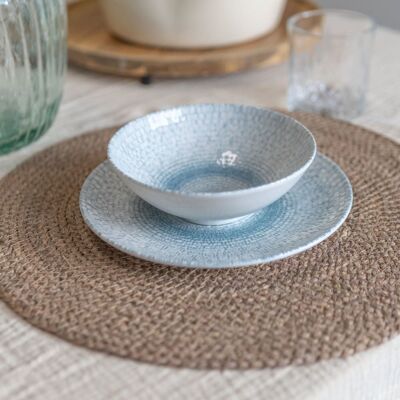 Novastyl Service de table 48 pièces en porcelaine blanche et bleue Bleu 27x2x27cm - Publicité Novastyl Service de table 48 pièces en porcelaine blanche et bleue Bleu 27x2x27cm - Publicité