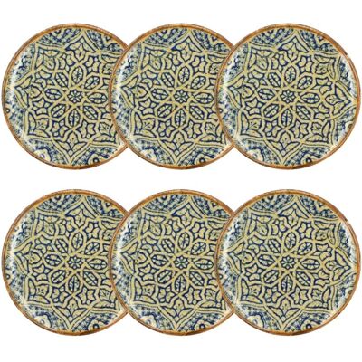 OGO Living Lot de 6 assiettes plates 27cm en porcelaine bleu Bleu 27x3x27cm - Publicité OGO Living Lot de 6 assiettes plates 27cm en porcelaine bleu Bleu 27x3x27cm - Publicité