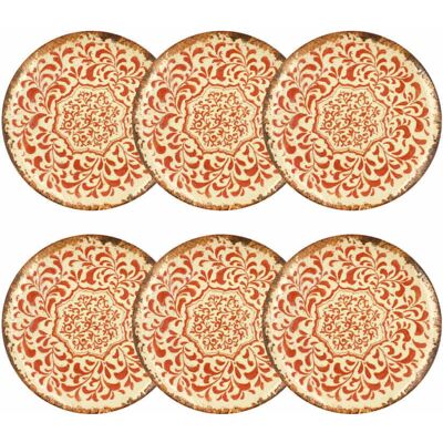 OGO Living Lot de 6 assiettes plates 27cm en porcelaine rouge Rouge 27x3x27cm - Publicité OGO Living Lot de 6 assiettes plates 27cm en porcelaine rouge Rouge 27x3x27cm - Publicité