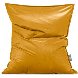 Sitting Point Coussin d'intérieur géant aspect velours moutarde 170x130cm Jaune 130x170x20cm