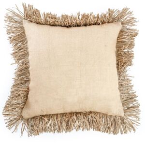 Bazar Bizar Coussin en jute et raphia naturel 60x60 Beige 60x10x60cm