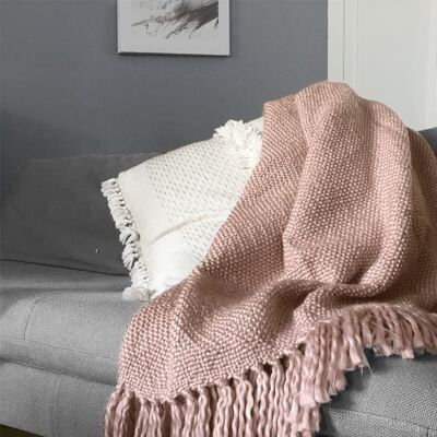 Plaid Rose Marbre de Malagoon - Décoration Intérieure - Publicité Plaid Rose Marbre de Malagoon - Décoration Intérieure - Publicité