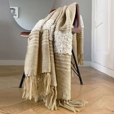 Plaid Tribal Off White Malagoon - 125x150 cm - Publicité Plaid Tribal Off White Malagoon - 125x150 cm - Publicité