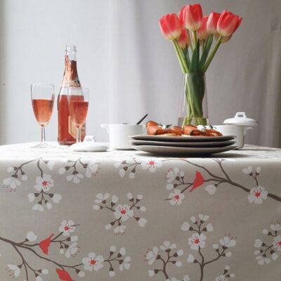 Fleur de Soleil Nappe en coton enduit taupe rectangle 160 x 240 cm Taupe 240x0x160cm - Publicité Fleur de Soleil Nappe en coton enduit taupe rectangle 160 x 240 cm Taupe 240x0x160cm - Publicité