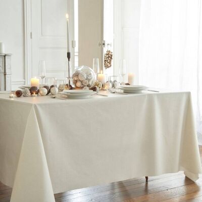 Fleur de Soleil Nappe enduite dorée ronde diam 160 cm Doré 160x0x160cm - Publicité Fleur de Soleil Nappe enduite dorée ronde diam 160 cm Doré 160x0x160cm - Publicité