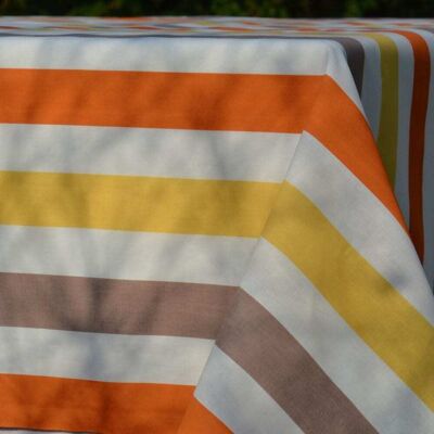 Fleur de Soleil Nappe en coton enduit jaune rectangle 160 x 240 cm Taupe 240x0x160cm - Publicité Fleur de Soleil Nappe en coton enduit jaune rectangle 160 x 240 cm Taupe 240x0x160cm - Publicité