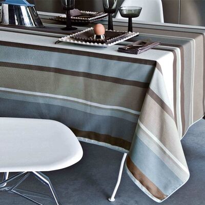 Becquet Nappe en coton bleu grisé 150x250cm Bleu 250x1x150cm - Publicité Becquet Nappe en coton bleu grisé 150x250cm Bleu 250x1x150cm - Publicité