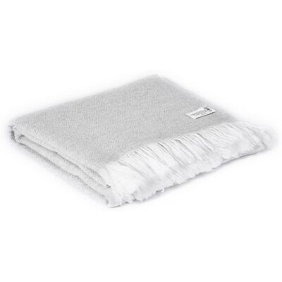 Les jardins de la comtesse - Plaid leggero cashmere e lana - Gris - Motif diamant - Throw blanket - Publicité Les jardins de la comtesse - Plaid leggero cashmere e lana - Gris - Motif diamant - Throw blanket - Publicité