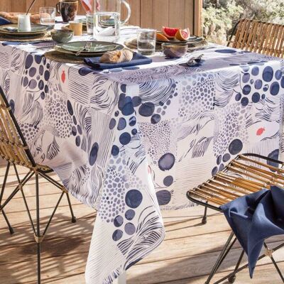 Becquet Nappe en coton bleu Bleu 160x1x160cm - Publicité Becquet Nappe en coton bleu Bleu 160x1x160cm - Publicité