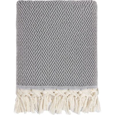 Febronie Plaid laine noir 130x170 Noir 170x1x130cm - Publicité Febronie Plaid laine noir 130x170 Noir 170x1x130cm - Publicité