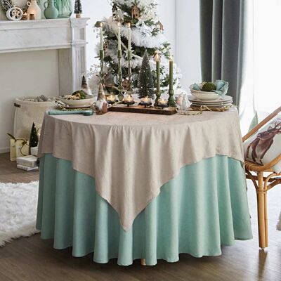 Becquet Nappe ovale vert 180x285 en polyester Vert 285x1x180cm - Publicité Becquet Nappe ovale vert 180x285 en polyester Vert 285x1x180cm - Publicité