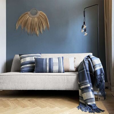 Malagoon Plaid texture bleu nuit 125x150 Bleu 125x0x150cm - Publicité Malagoon Plaid texture bleu nuit 125x150 Bleu 125x0x150cm - Publicité
