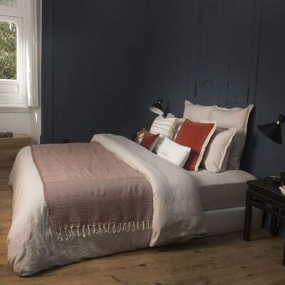 Febronie Plaid coton rouge tomette 130x170 Rouge 170x1x130cm - Publicité Febronie Plaid coton rouge tomette 130x170 Rouge 170x1x130cm - Publicité