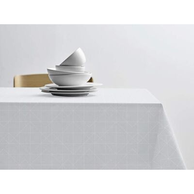 Sodahl Nappe en coton blanc Blanc 180x0x180cm - Publicité Sodahl Nappe en coton blanc Blanc 180x0x180cm - Publicité