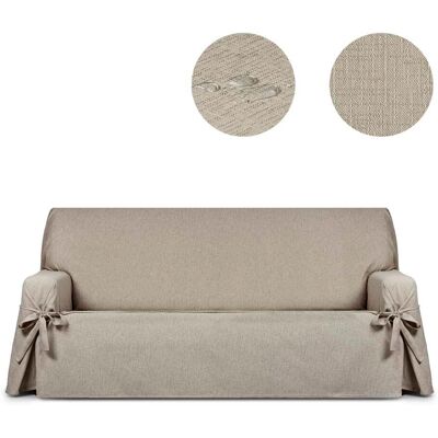 Eysa Housse de canapé hydrofuge 2 places avec rubans lin 120-170 cm Taupe 170x110x100cm - Publicité Eysa Housse de canapé hydrofuge 2 places avec rubans lin 120-170 cm Taupe 170x110x100cm - Publicité